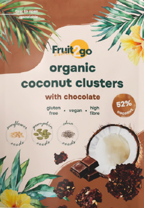 Clustere de nucă de cocos cu semințe și ciocolată